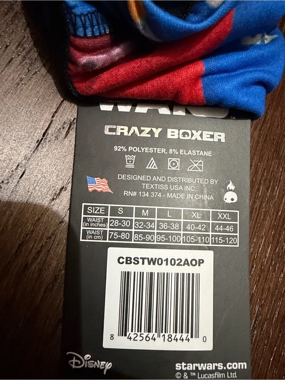 Crazy Boxer Star Wars Men's Blue Character Boxer Briefs